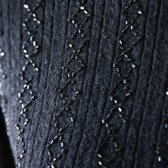 Brooks Brothers Black Italian Merino Wool Sweater with sequins size XS - Picture 3 of 4